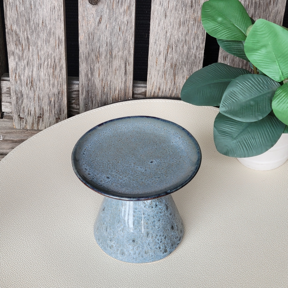 Hobby Lobby Blue Ceramic Pillar Candle Holder - Picture 5 of 6